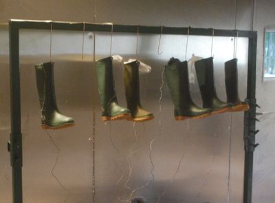 Expedition equipment testing, sock performance in cold chamber