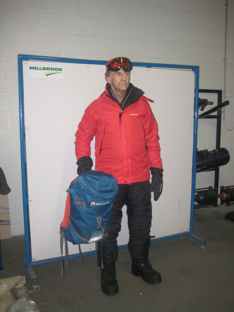 Expedition equipment testing, Ran Fiennes