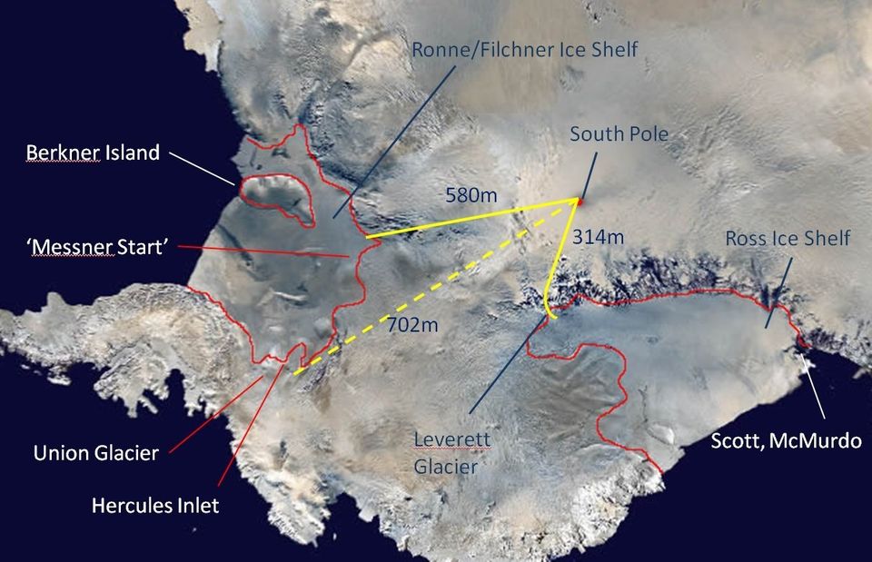 Ed Stafford, Antarctic route plan, Expedition support