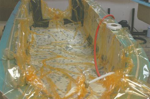 Jogpod manufacture, vacuum bag