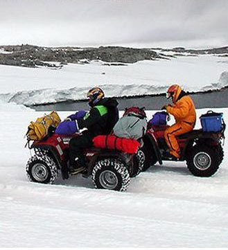Antarctica, quad bikes