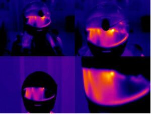 Expedition equipment testing, heated visor