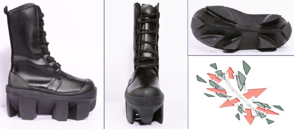 landmine protection boot, Anonymate