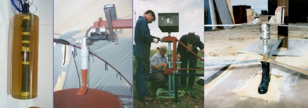 landmine protection boot, test rigs