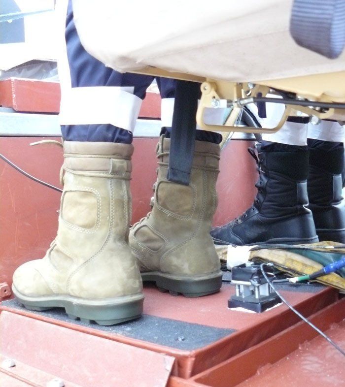 Landmine testing, jackal footpad accelerometer