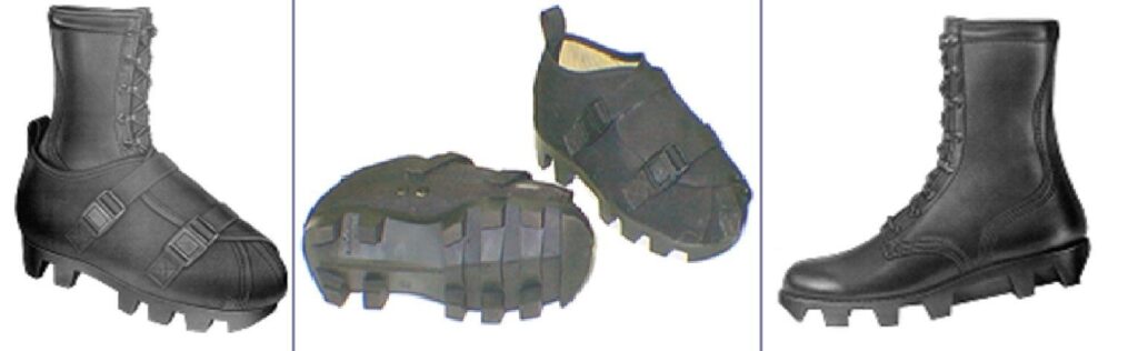 Landmine protection boot and overboot