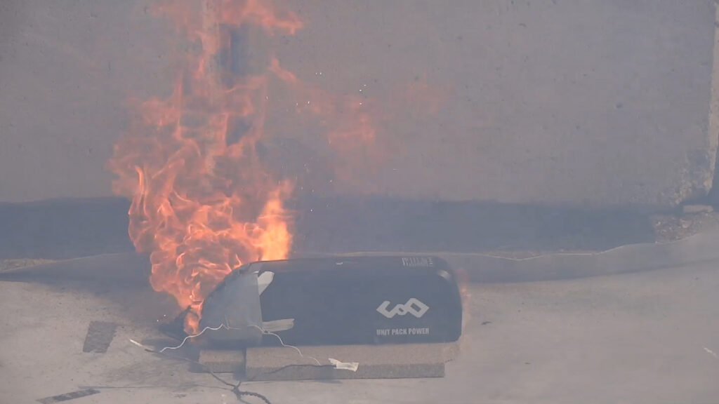 Lithium Ion Battery Fire