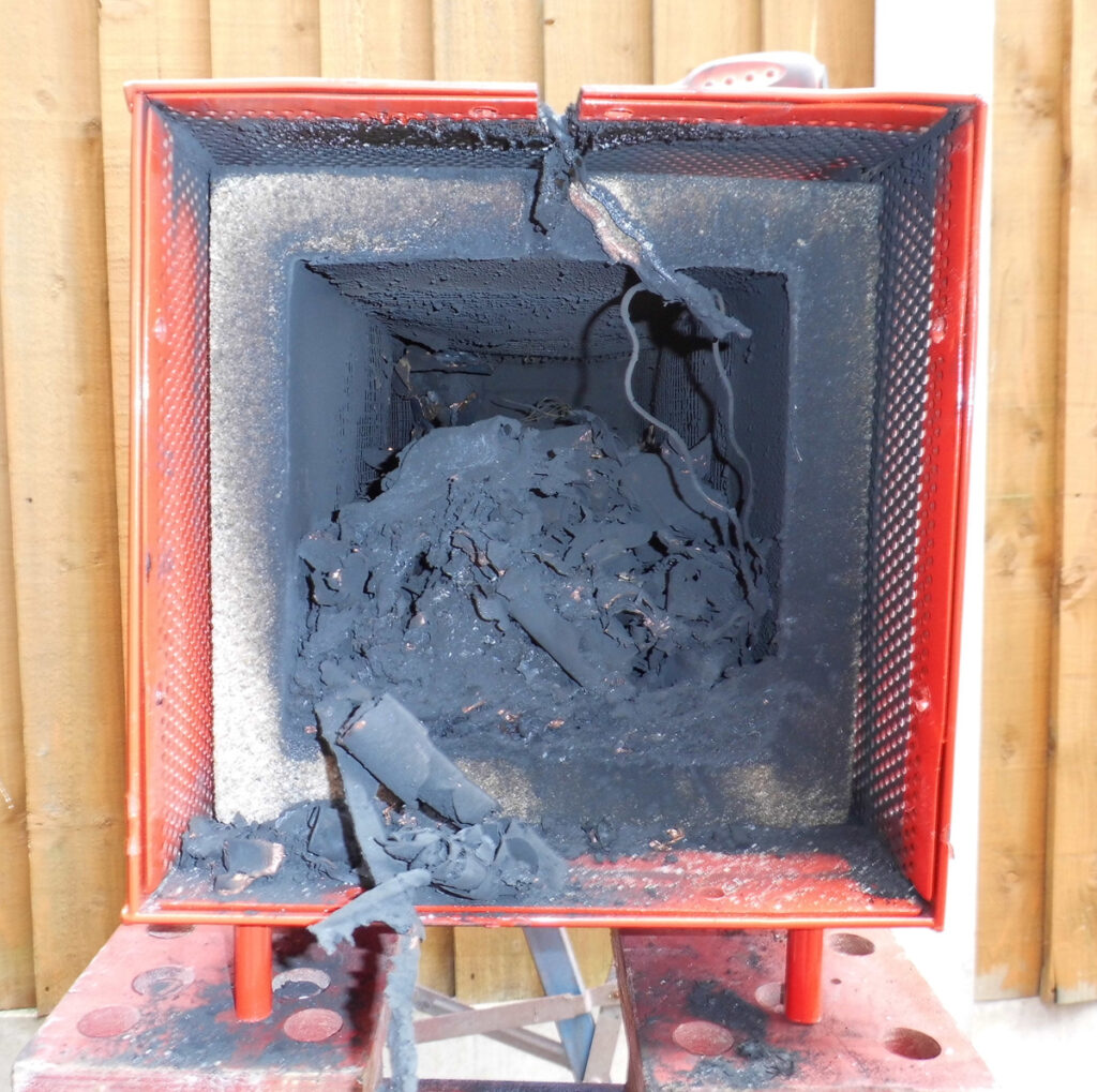 Lithium Ion Battery Fire Contained