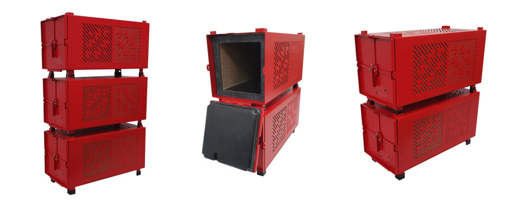Lithium-Ion Battery Charging Boxes Stacked